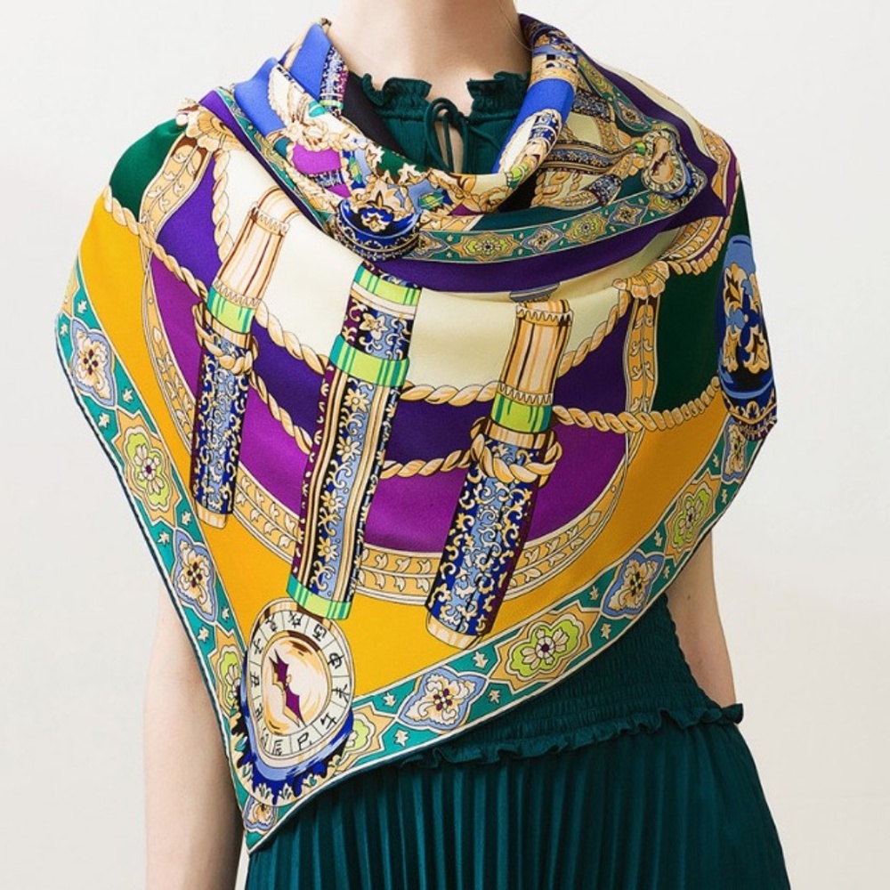 %100 Mulberry silk scarf 19mm thick Baoshidi
